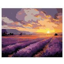 Лавандовое поле и яркий закат