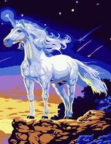 Единороги на фоне звездного неба