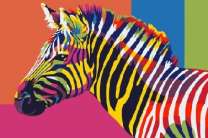 Поп-арт зебра. Ваю Ромдони