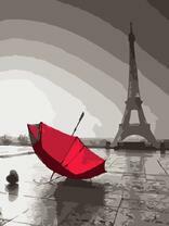 Эйфелева башня и красный зонт