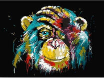 Шимпанзе в технике поп-арт