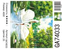 Красивые белоснежные лебеди на озере