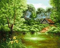 Лесной дом у пруда