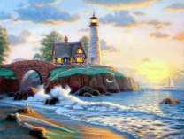 Маяк на скалистом берегу