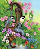 Бурундук и птицы