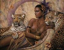 Королева Африки с леопардами. Карл Банг