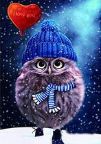 Влюбленная сова в шапочке