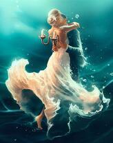 Страстный поцелуй под водой