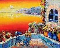 Закат над морем