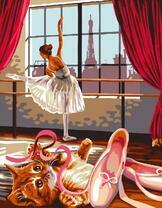 Рыжий котенок и балерина в Париже