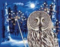 Сова в ночном лесу