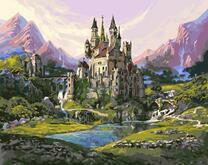 Замок на реке в горах