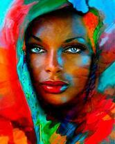 Милая мулатка в ярком платке