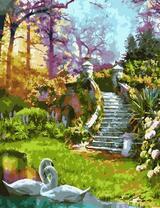 Лебеди в волшебном лесу