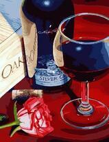 Роза и красное вино