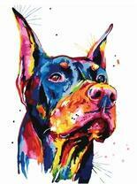 Доберман в стиле поп-арт