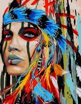 Цветная девушка-индианка