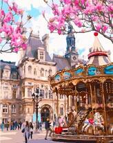 Карусель на площади в Париже