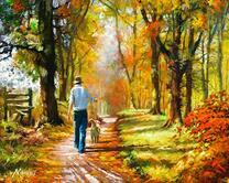 Осенняя прогулка по лесу с собачкой