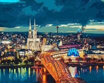 Городской пейзаж с высоты птичьего полета