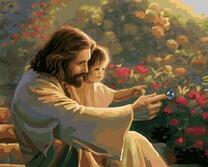 Господь и ребенок с бабочкой