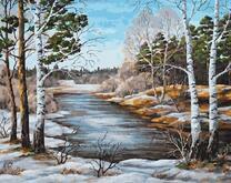 Весенний пейзаж в лесу