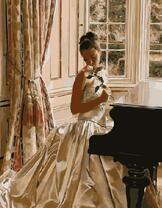 Невеста с розой у рояля