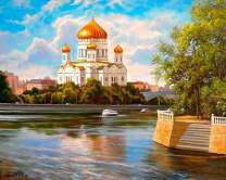 Храм Христа Спасителя у реки