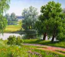 Летняя дорога у реки