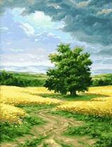 Одинокое дерево на лугу