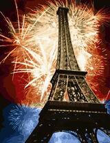 Фейерверк над Эйфелевой башней
