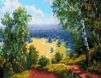 Потрясающий вид на ленту реки