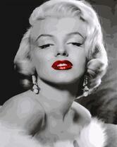 Портрет Мэрилин с красной помадой