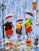 Веселые бабульки с зонтиками