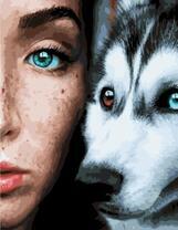 Портрет девушки с собакой