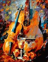 Музыкальные инструменты и вино