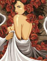 Девушка и красные маки