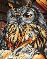 Сова-ученый делает записи