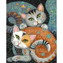 Два мультяшных котика