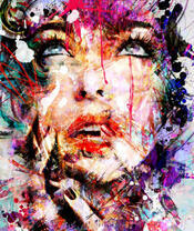 Портрет девушки в абстрактом стиле