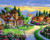 Милая деревушка в горной местности