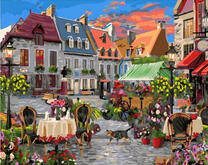 Цветочная улочка в европейском городе