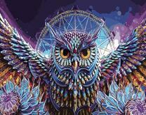 Сова на фоне колеса обозрения