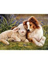 Ягненок и собака