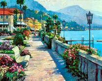 Прибрежный городок в горах