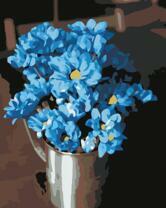 Синие цветочки в железной кружке