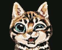 Весёлый котёнок с большими глазами