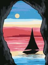 Вид на парусник из грота