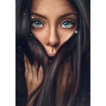 Длинноволосая девчонка