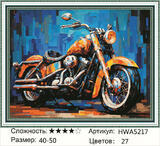Алмазная мозаика 40x50 Большой мотоцикл